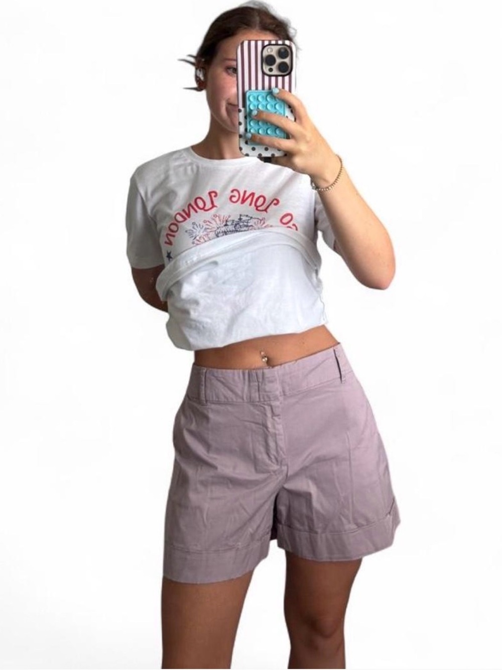 Tommy Hilfiger Vintage Chico Lilac Bermuda Shorts